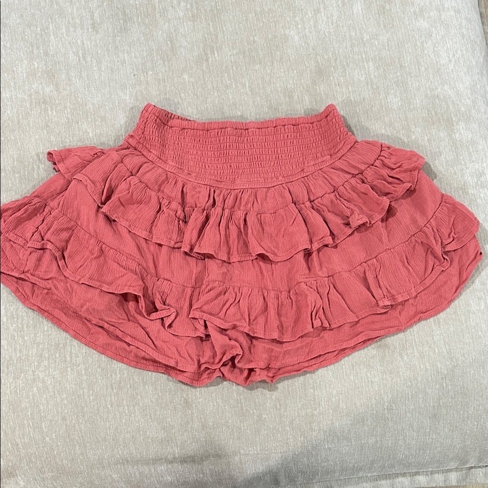 Hollister Women's Ruffled Pink Skirt
